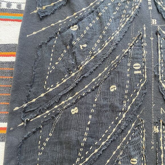 Isabel De Pedro Pencil Midi Dress. Silk Appliqué. Cotton Blend. Size 8. Boho. - Picture 15 of 16